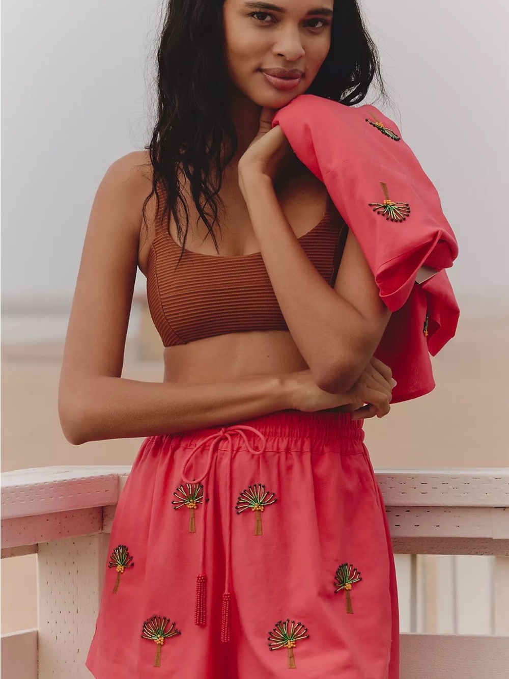 Farm Rio x Anthropologie Deco
Palm Tree Drawstring Shorts